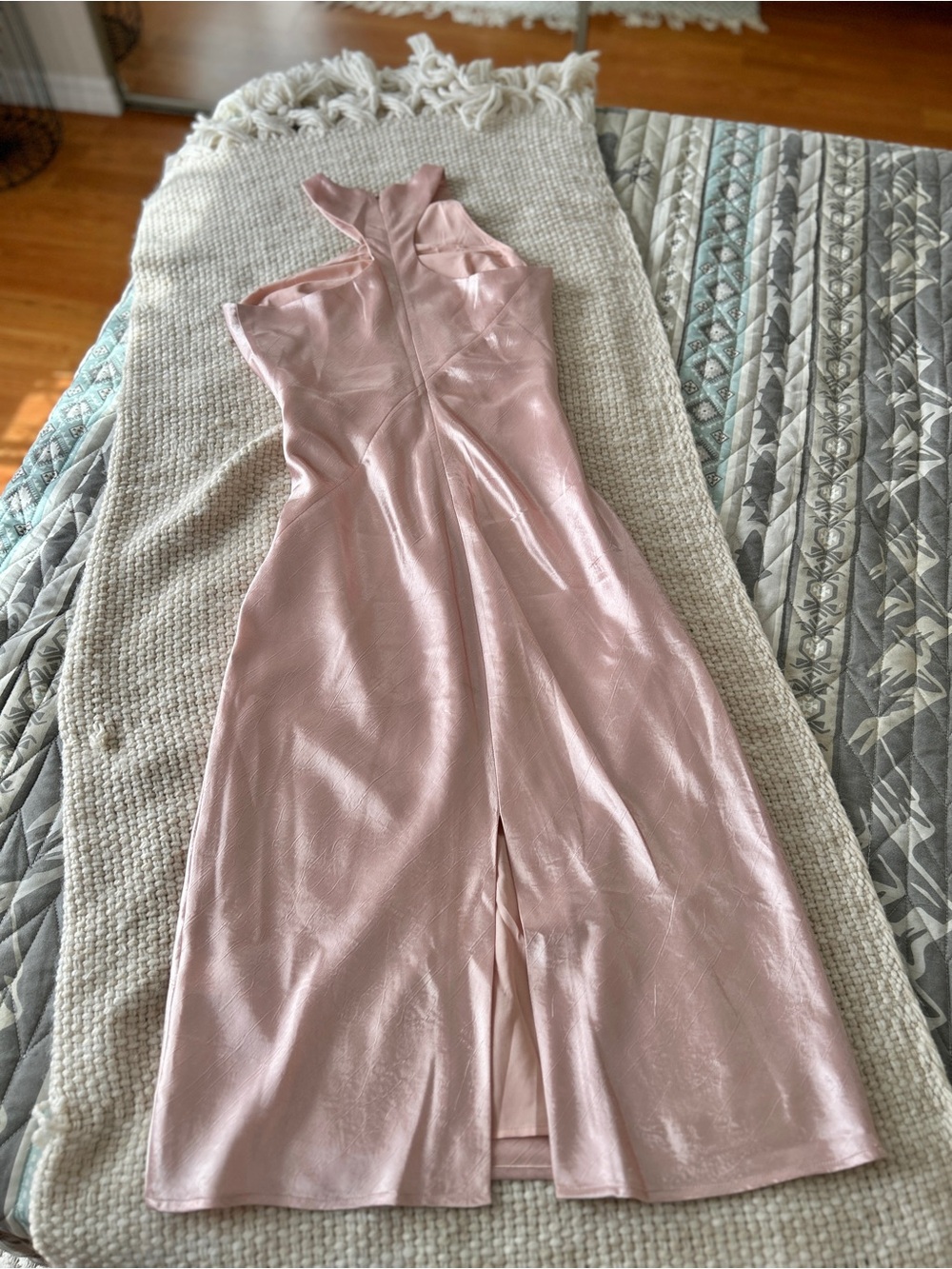 Banana Republic Rose Gold One-Shoulder Sheath Dress - Picture 3 of 7